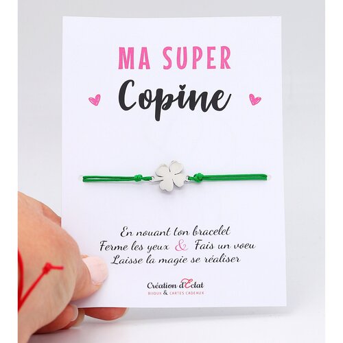 Bracelet à voeux &quot;ma super copine&quot;