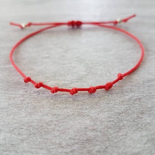 Bracelet kabbale / kabbalah bracelet / fil rouge 7 noeuds - nouveau modèle - création d'eclat