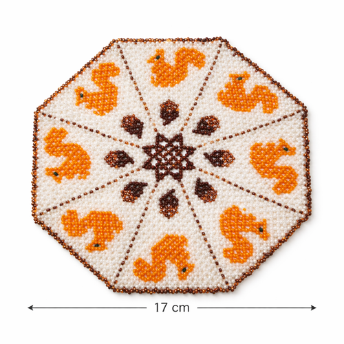 Napperon écureuil en perles