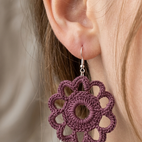 Boucles d'oreilles crochet perles, bijou bohème fait main, boucles élégantes chic legeres