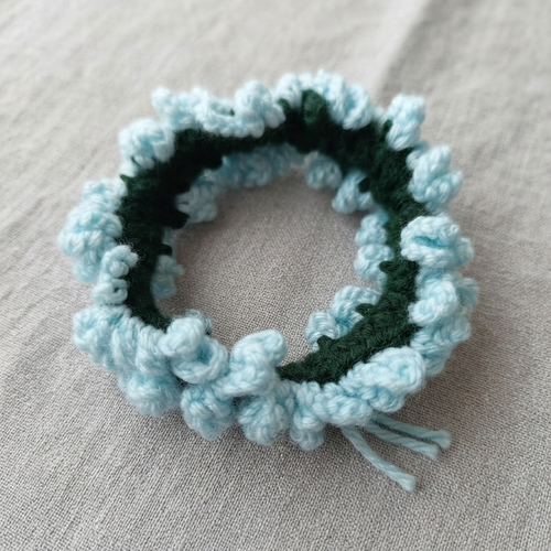 Chouchou crochet fait main, accessoire cheveux élégant et unique