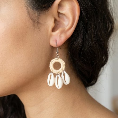 Boucles d'oreilles au crochet en perles