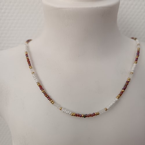 Collier ras du cou en perles fait main, multicolore, bijou artisanal tendance