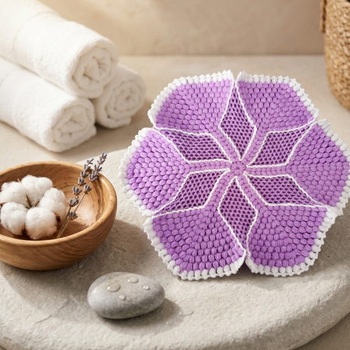 Éponge de douche fait main avec crochet, accessoire salle de bain naturel, laveur corps exfoliant, zéro déchet, idée cadeau artisanal