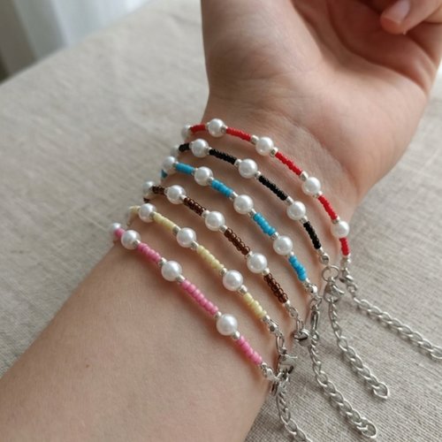 Bracelets en perles faits main, colorés, élégants et tendance, plusieurs couleurs disponibles
