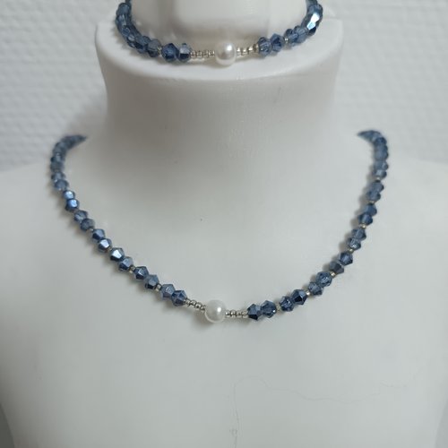 Idée cadeau femme, bijou fait main, parure collier bracelet chic