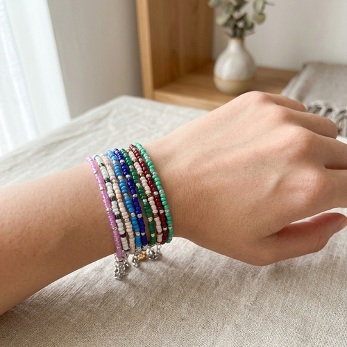 Bracelets en perles faits main, multicolores, ajustables, neufs