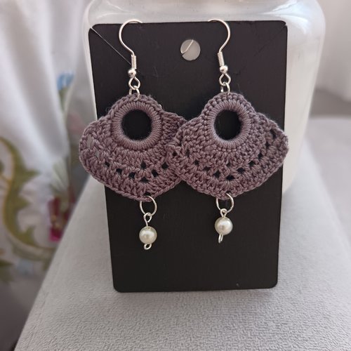 Boucles d'oreilles au crochet en perles