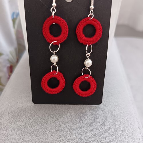 Boucles d'oreilles au crochet en perles