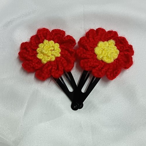 Barrette cheveux au crochet
