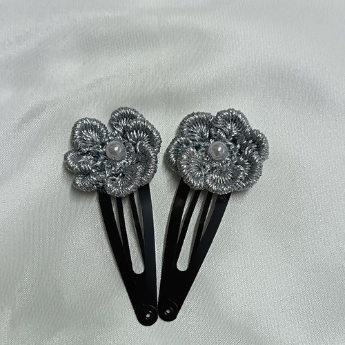 Barrette cheveux au crochet, accessoire bijou pour cheveux
