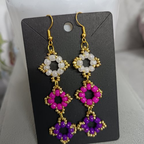 Boucles d'oreilles en perles