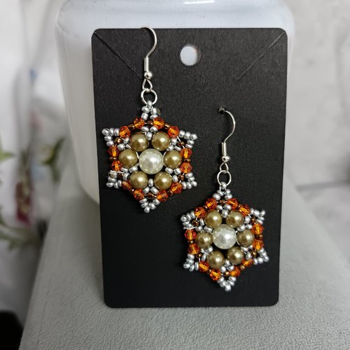 Boucles d'oreilles en perles