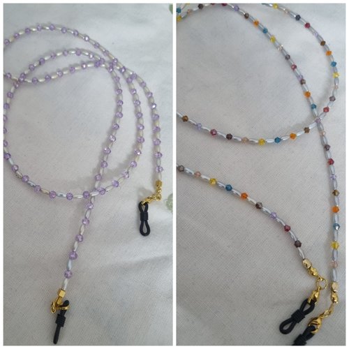 Chaîne à lunettes en perles