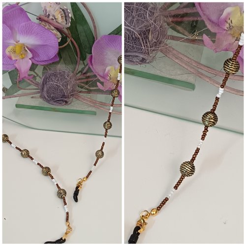 Chaîne à lunettes en perles