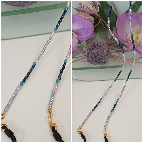 Chaîne à lunettes en perles