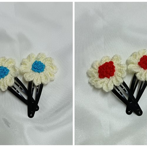 Barrette cheveux au crochet