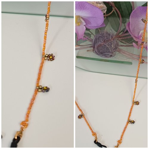 Chaîne à lunettes en perles