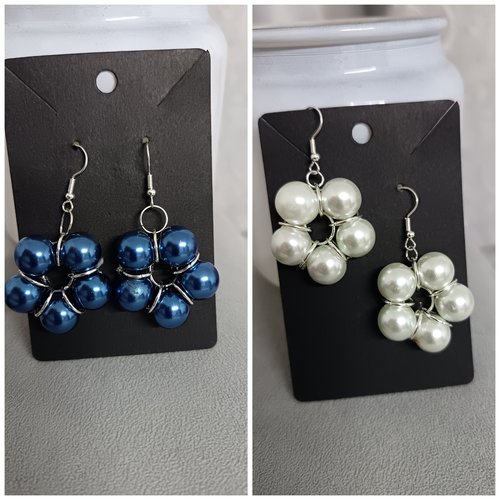 Boucles d'oreilles en grosses perles