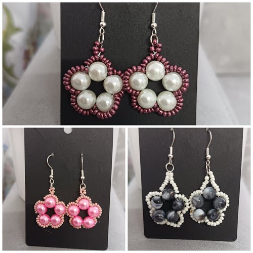 Boucles d'oreilles en perles