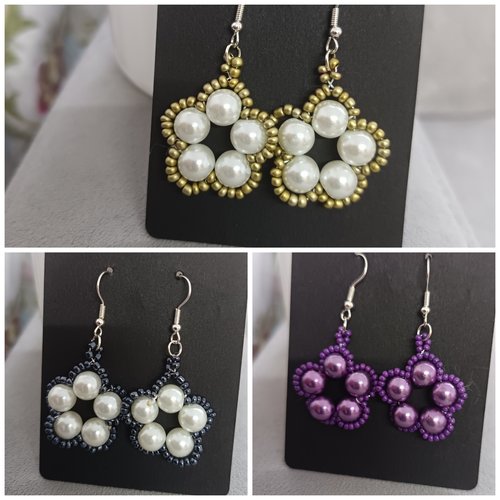 Boucles d'oreilles en perles