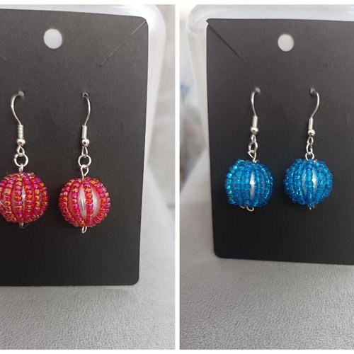 Boucles d'oreilles en perles