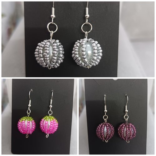 Boucles d'oreilles en perles