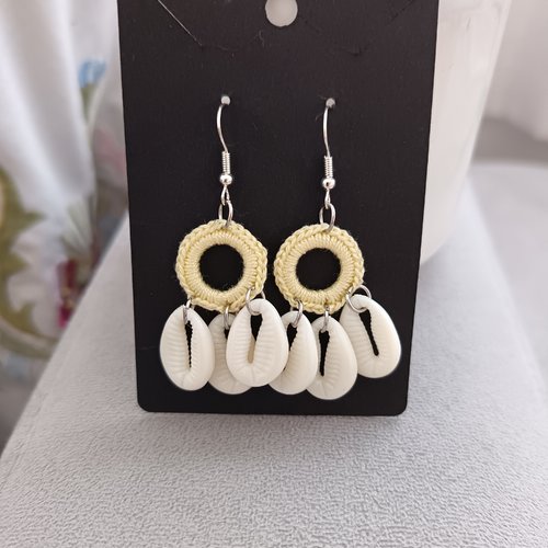 Boucles d'oreilles au crochet en perles