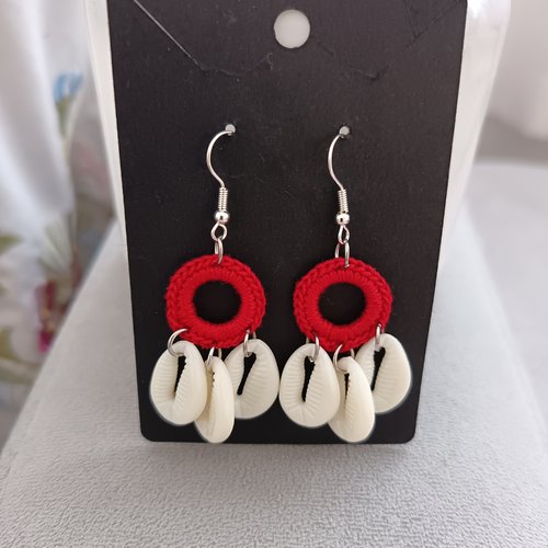 Boucles d'oreilles au crochet en perles