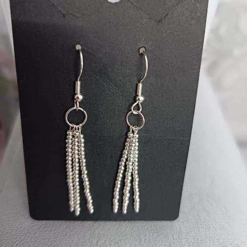 Boucles d'oreilles pendantes en perles
