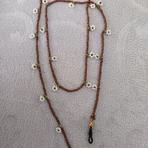 Chaîne à lunettes en perles