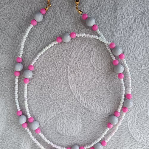 Chaîne à lunettes en perles