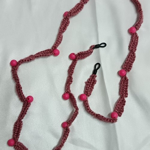 Cordon pour lunettes au crochet