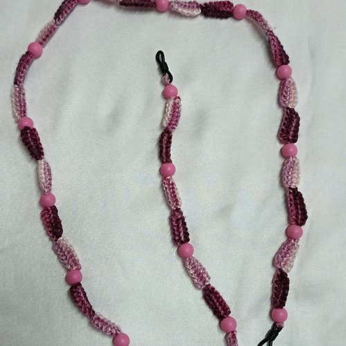 Cordon pour lunettes au crochet en perles