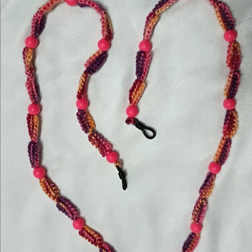 Cordon pour lunettes au crochet en perles