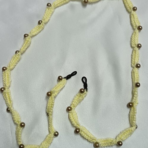 Cordon pour lunettes au crochet en perles