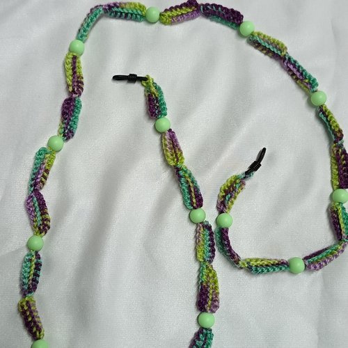 Cordon chaîne à lunettes au crochet en perles, porte attache lunettes