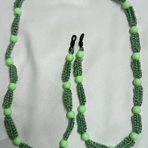 Cordon pour lunettes au crochet en perles