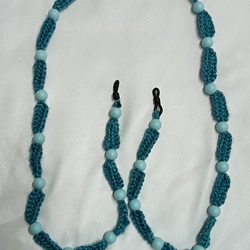 Cordon pour lunettes au crochet en perles