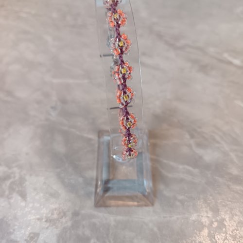 Bracelet au crochet en perles