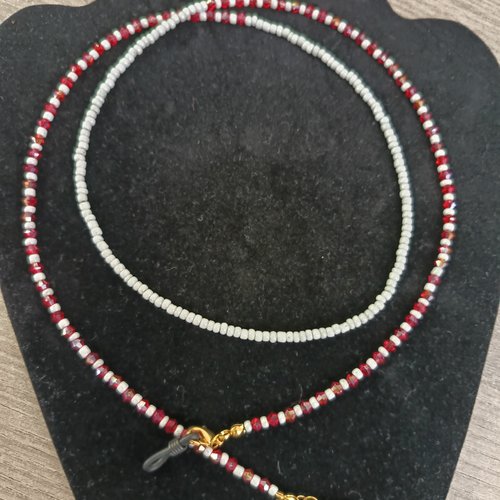 Cordon chaîne à lunettes en perles, porte attache lunettes