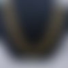 Collier en perles dorées 4 rangs