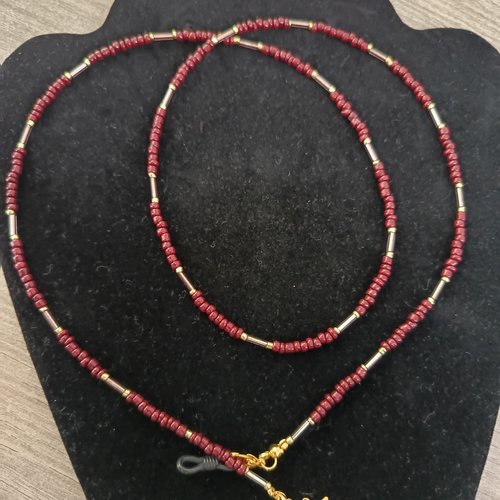 Chaîne à lunettes en perles