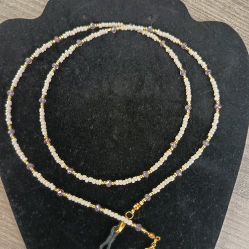 Chaîne à lunettes en perles