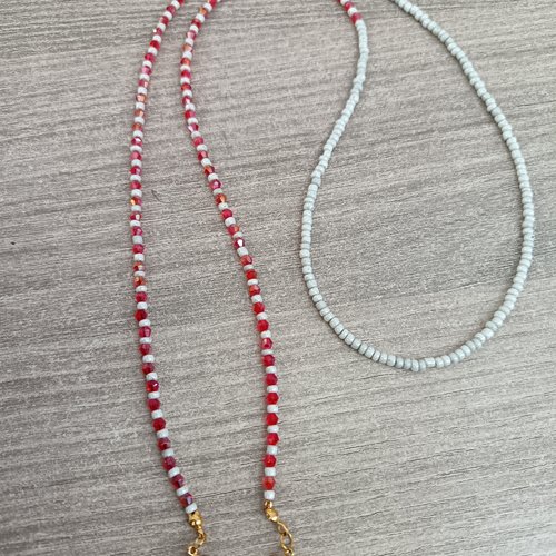 Chaîne à lunettes en perles