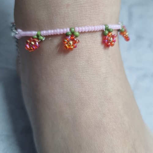 Bracelet de cheville en perles