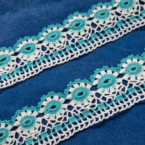 2 pièces bordure en dentelle au crochet