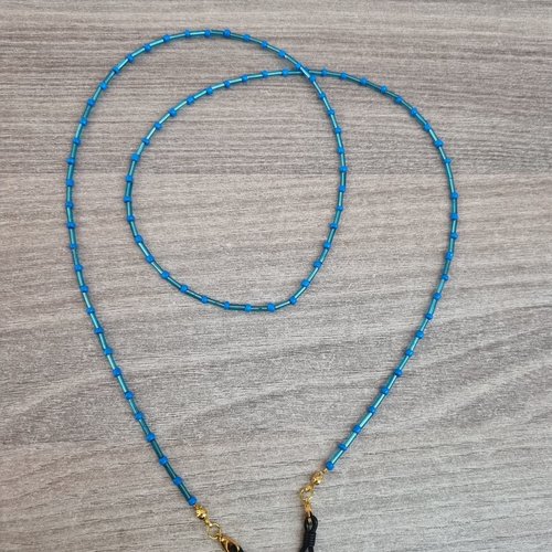 Cordon chaîne à lunettes en perles tubes, porte attache lunettes