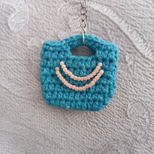 Porte clés au crochet en perles