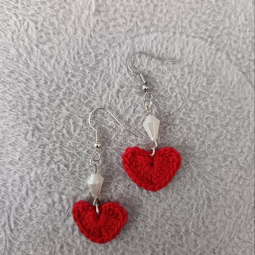 Boucles d'oreilles au crochet en perles